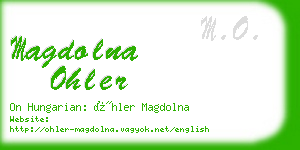 magdolna ohler business card
